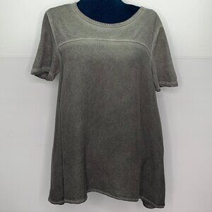 Kenar T Shirt Small Short Sleeve Tee Gray Wash Casual 100% Cotton